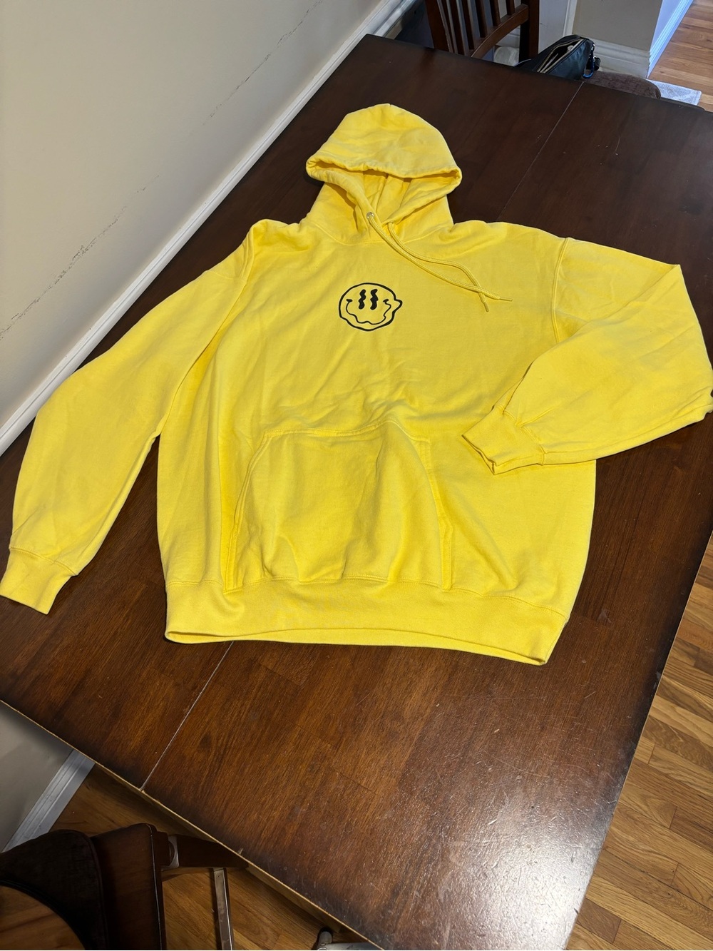 Men’s Yellow Graphic Pullover Hoodie